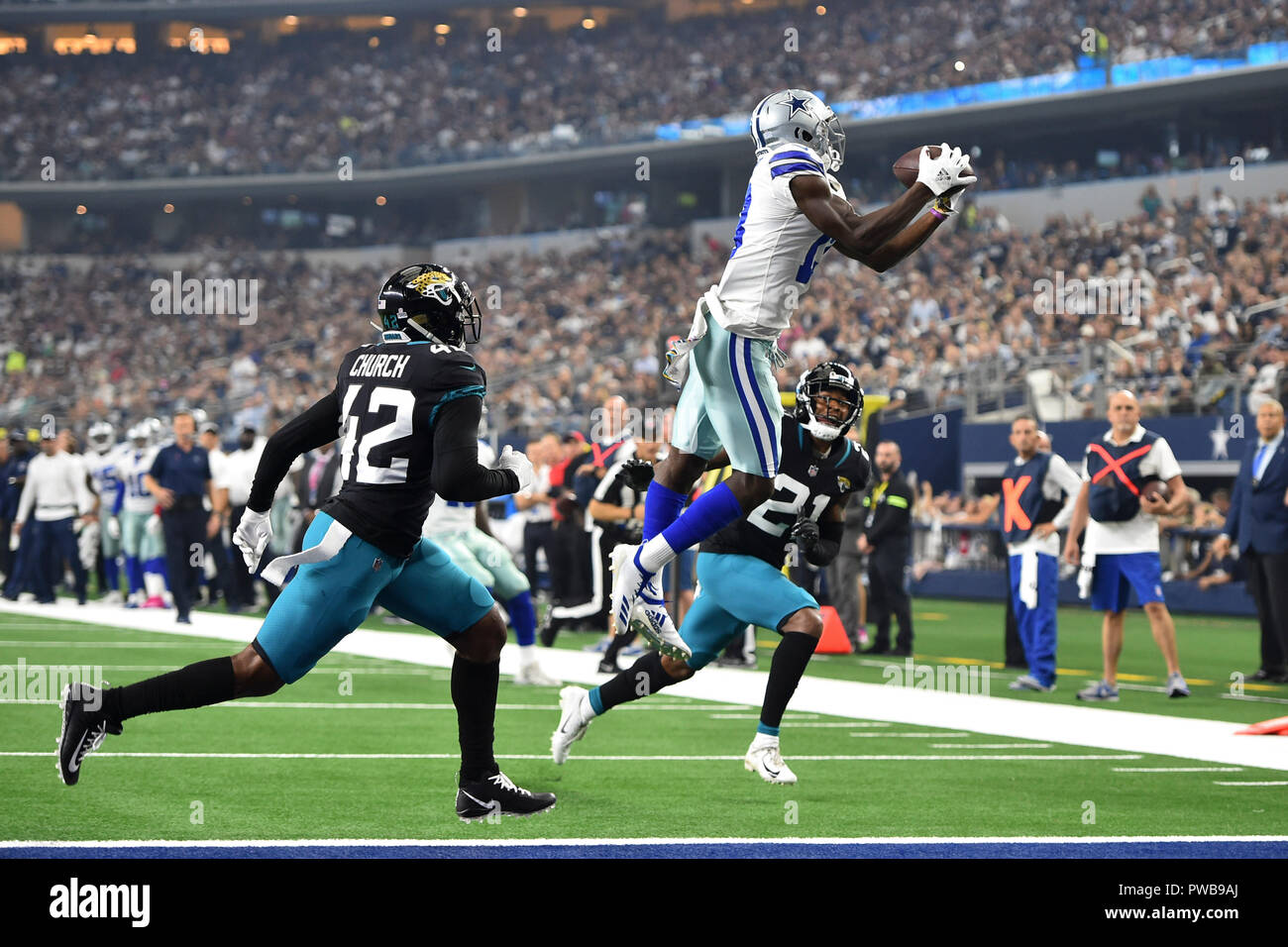 Dallas Cowboys wide receiver Michael Gallup (13) is seen after an NFL  football game against the Chicago Bears, Sunday, Oct. 30, 2022, in  Arlington, Texas. Dallas won 49-29. (AP Photo/Brandon Wade Stock Photo -  Alamy