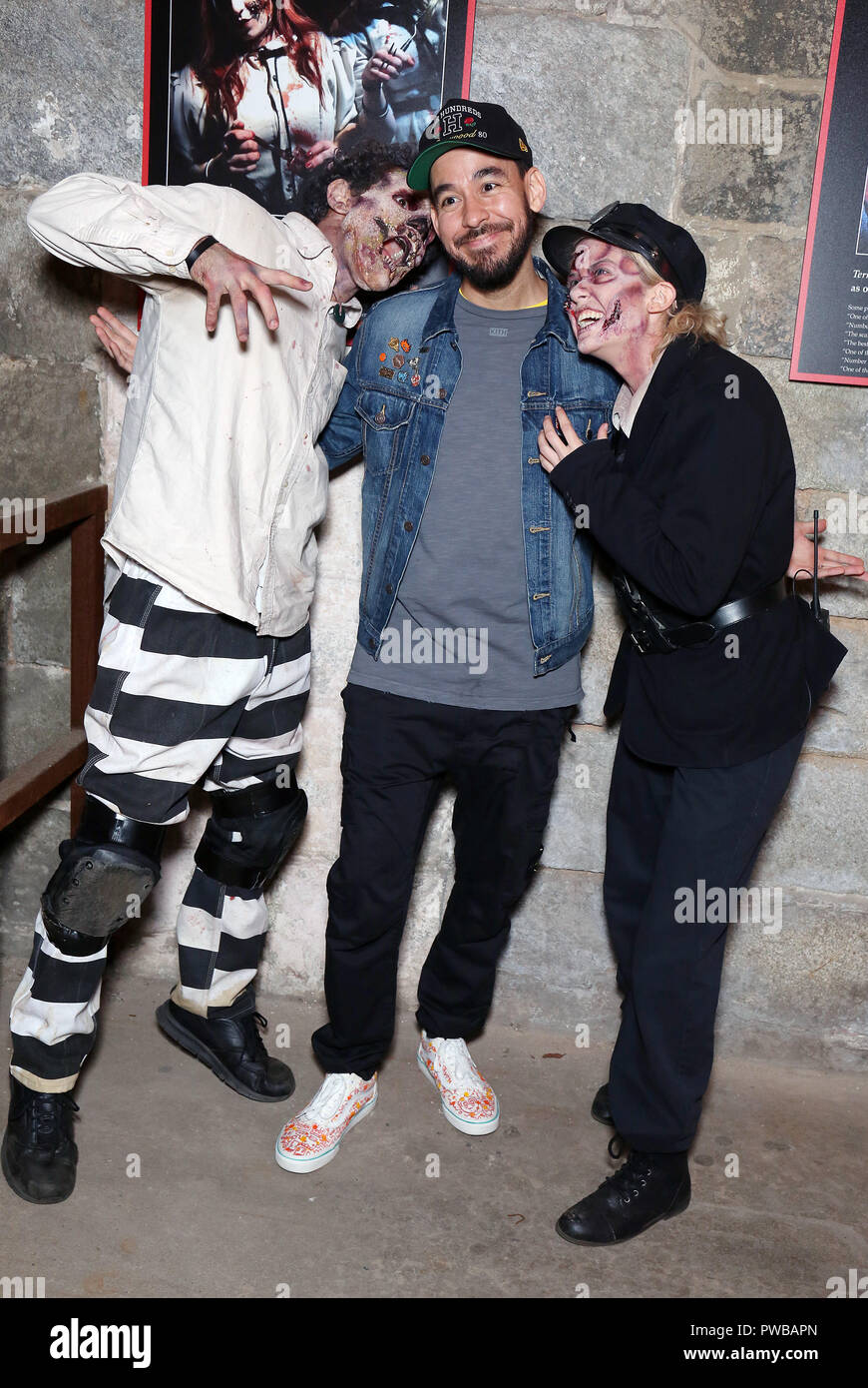Philadelphia, PA, USA. 14th Oct, 2018. Mike Shinoda pictured at Terror  Behind The Walls Tour at Eastern State Penitentiary in Philadelphia, Pa  October 14, 2018 Credit: Star Shooter/Media Punch ***House Coverage/Alamy  Live