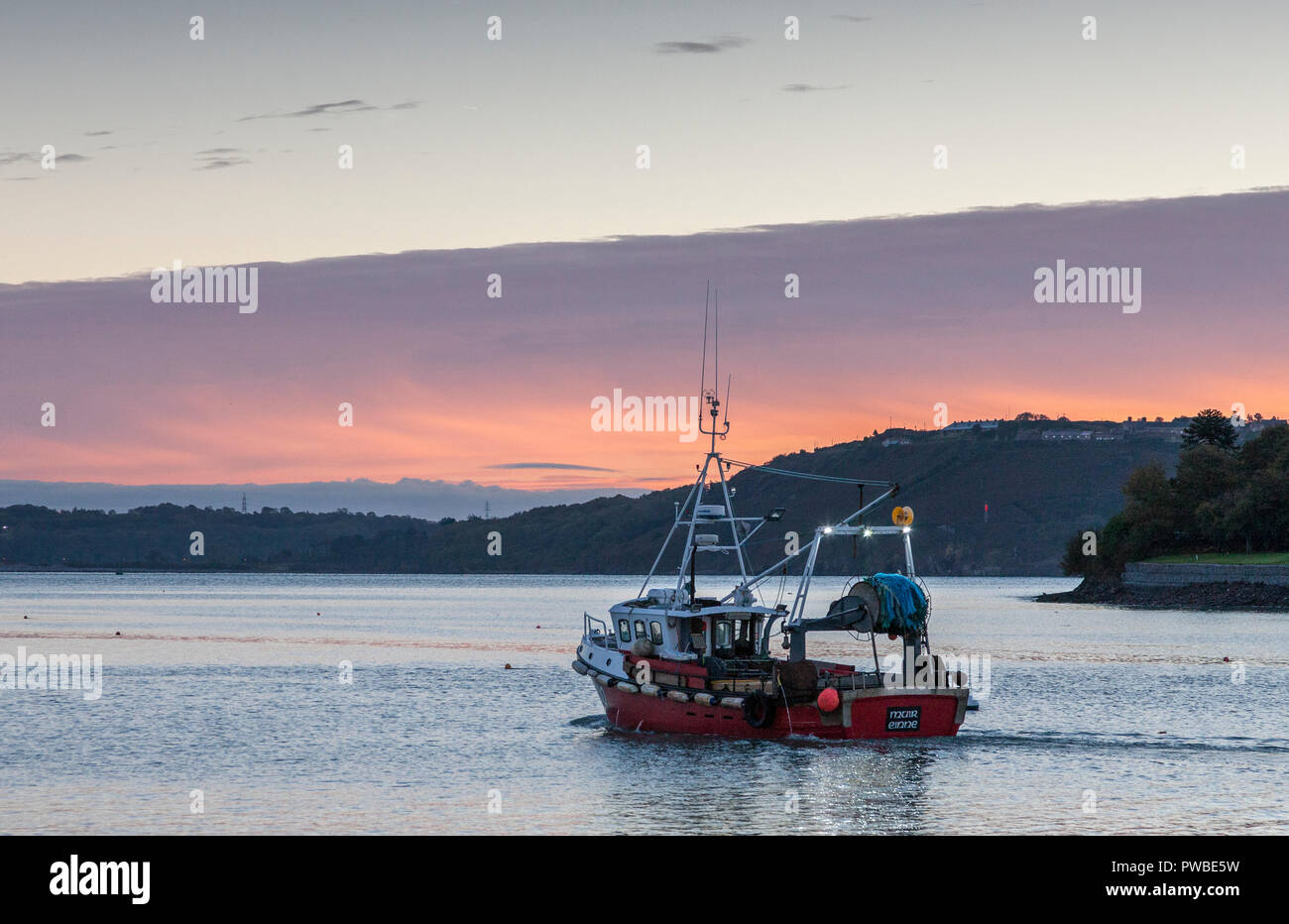 Crosshaven, Cork, Ireland. 15th October, 2018. Fishing boat Muir Einne