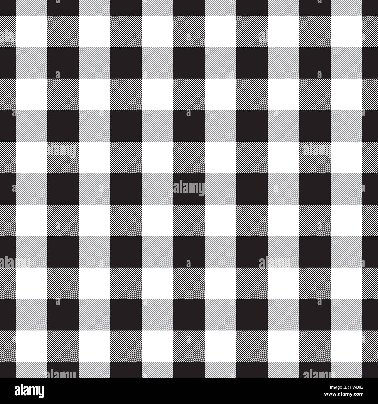 Seamless black gingham pattern in vector format Stock Photo Alamy