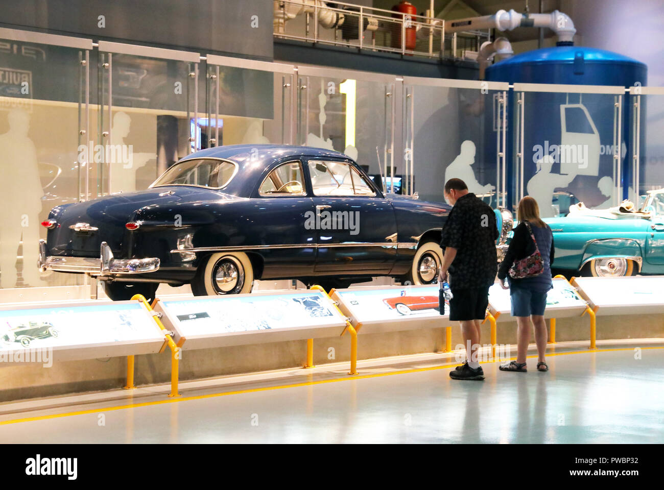 The Legacy Gallery at the Ford Rouge Factory Tour, in Dearborn, in Detroit, Michigan, USA Stock Photo