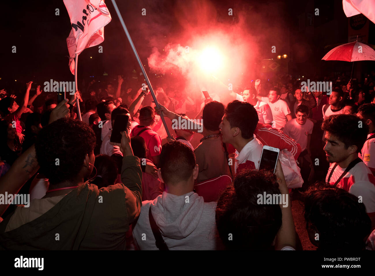 Fanaticism in Peru Peru vs. Chile Soccer Stock Photo Alamy