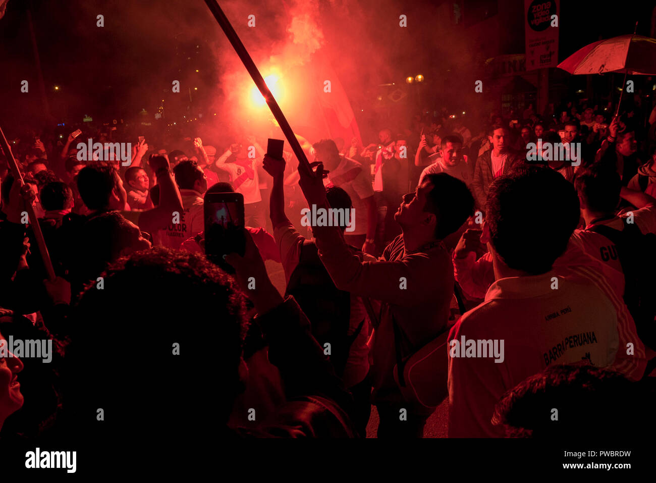 Fanaticism in Peru Peru vs. Chile Soccer Stock Photo Alamy