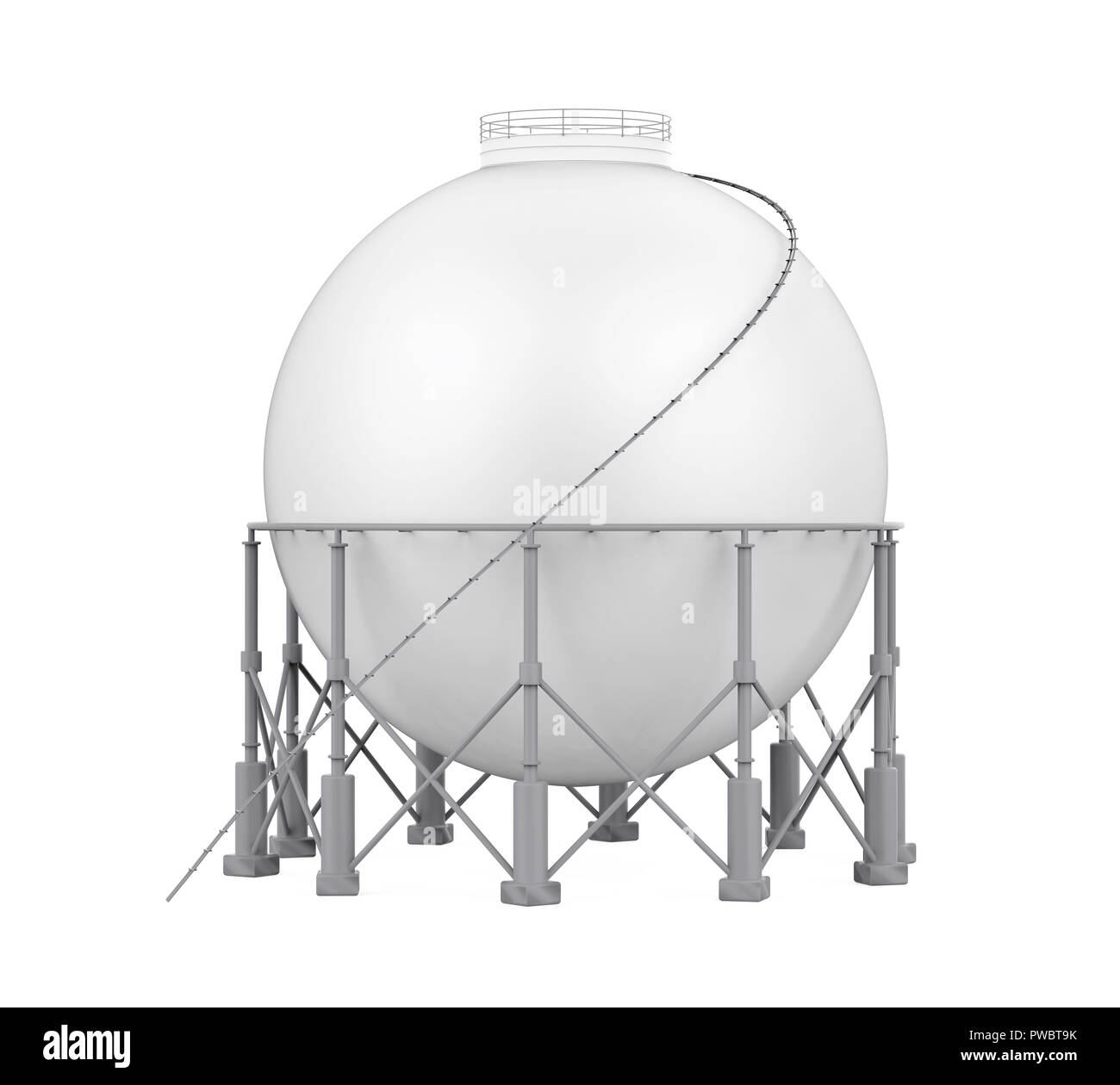 Spherical Storage Tank Isolated Stock Photo Alamy
