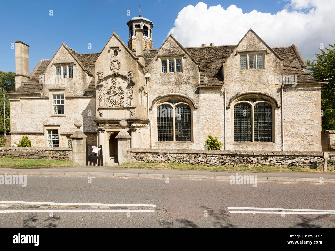 Seventeenth century school and almshouse building, Corsham, Wiltshire, England, UK Stock Photo