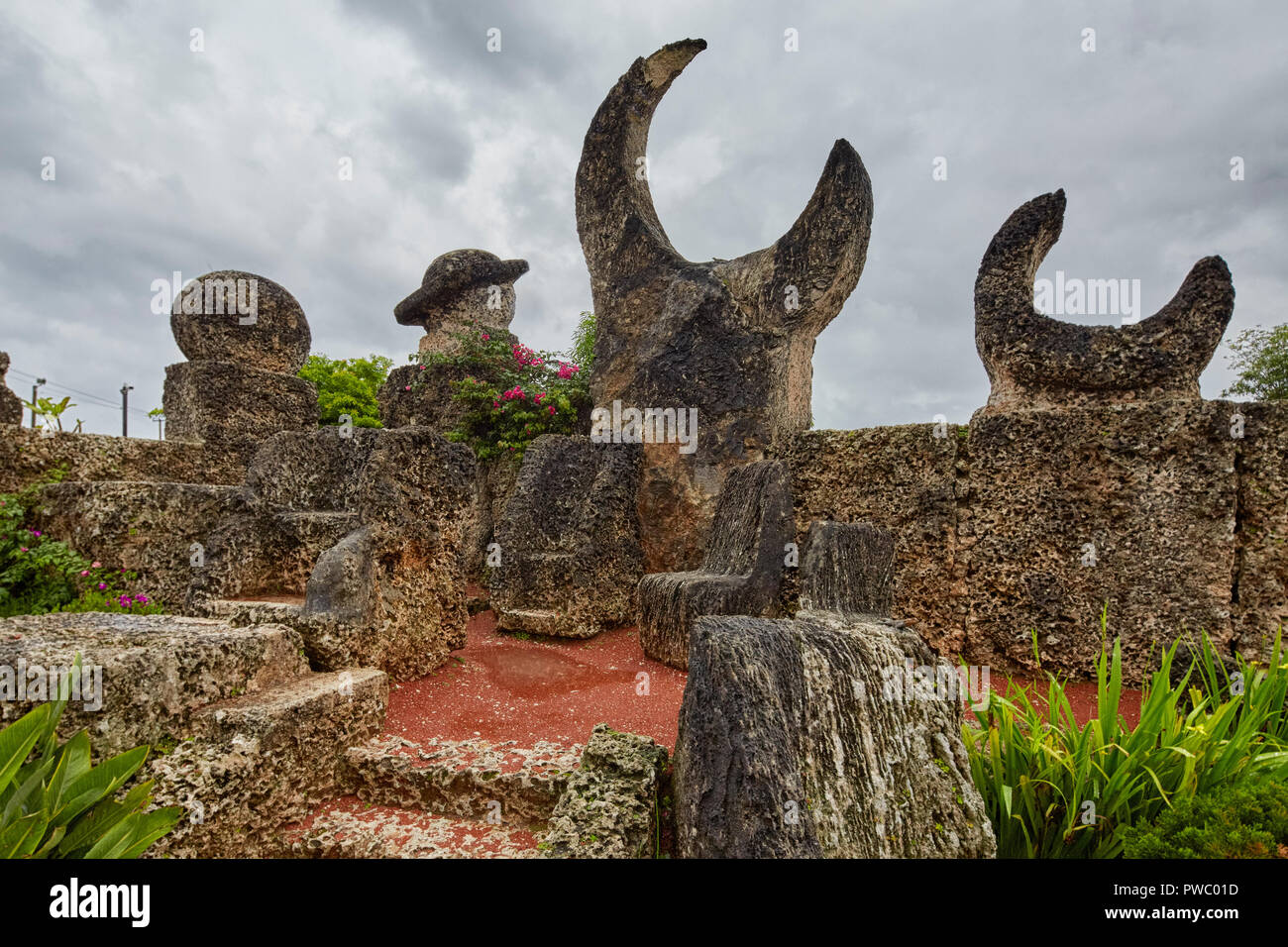 Coral Castle or Rock Gate Park built by Edward Leedskalnin in Homestead