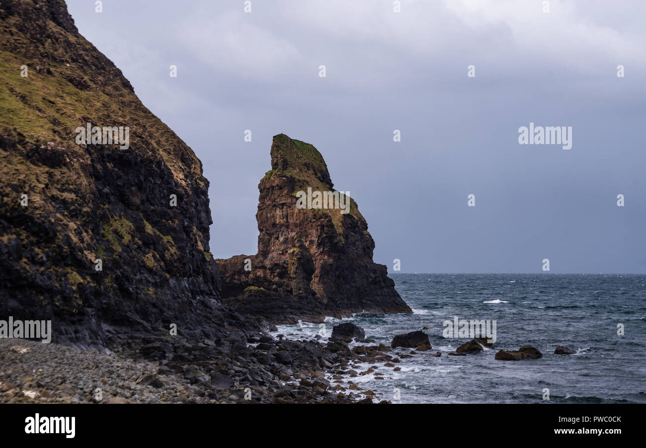 Rocks and rock formaton at Talisker Bay, Sile of Skye, Inner Hebrides Scotland, uk Stock Photo