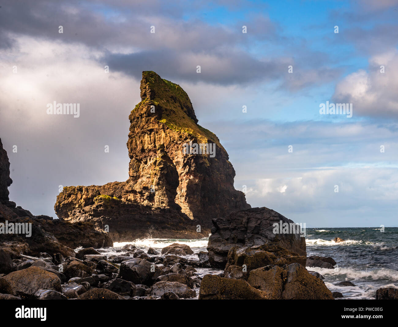 Rocks and rock formaton at Talisker Bay, Sile of Skye, Inner Hebrides Scotland, uk Stock Photo