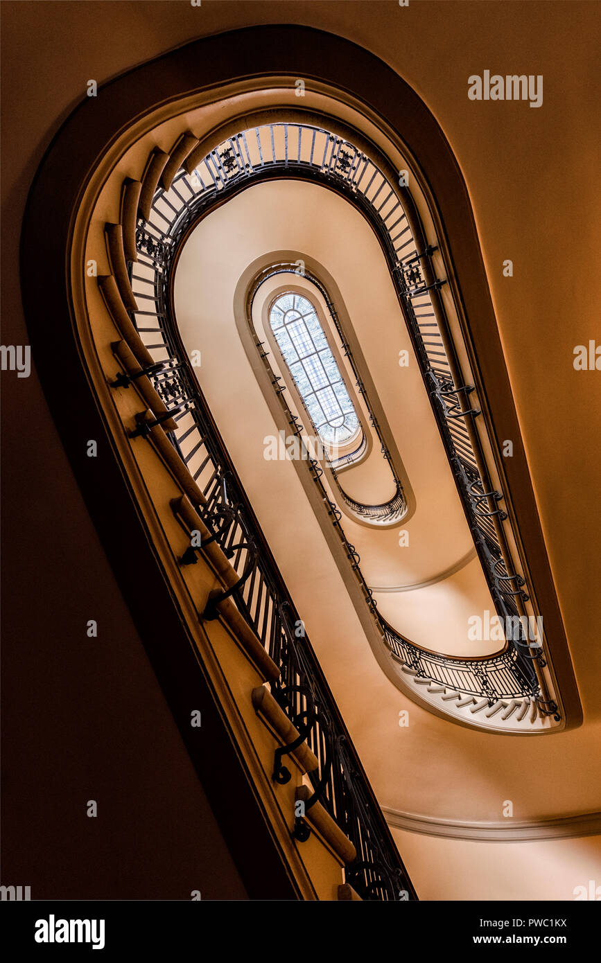 Stairway at the Minnesota State Capitol. Stock Photo