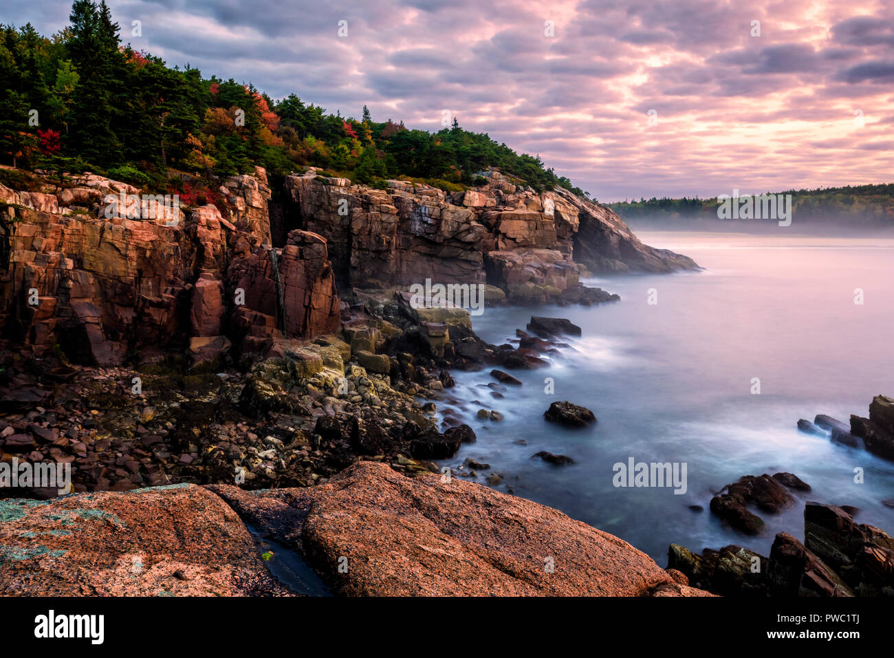 Autumn at Newport Cove in Acadia National Park, Maine. Stock Photo
