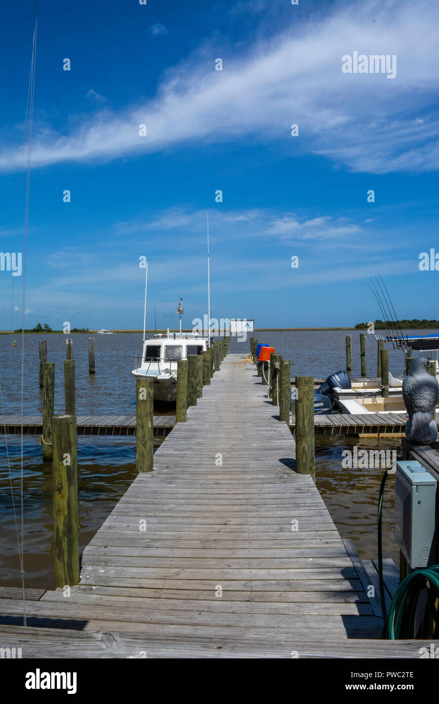 Fishing and tourist boats anchor and moor around the marina and docks