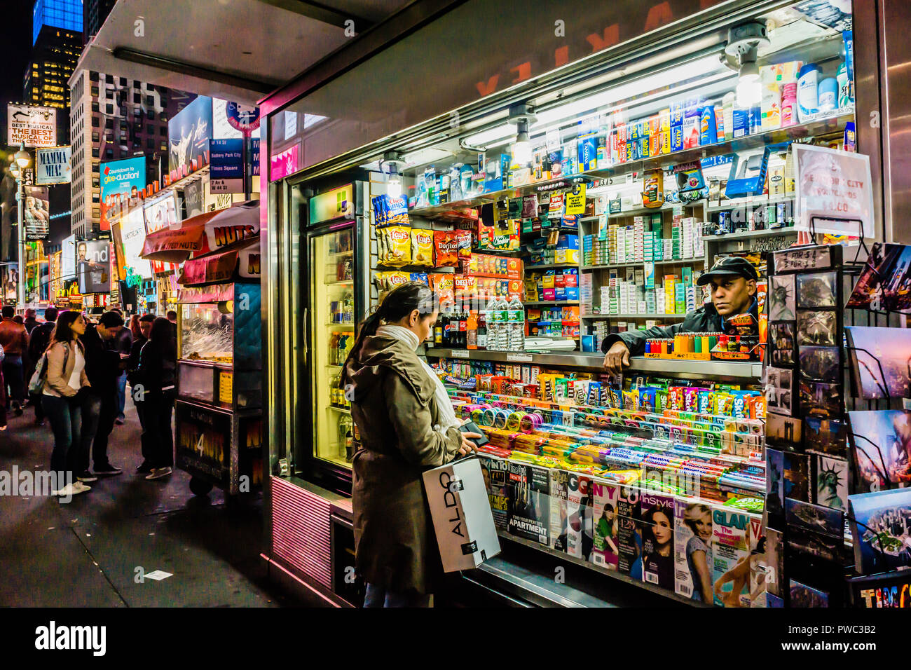 Newsstand Times Square Theater District Manhattan New York, New York