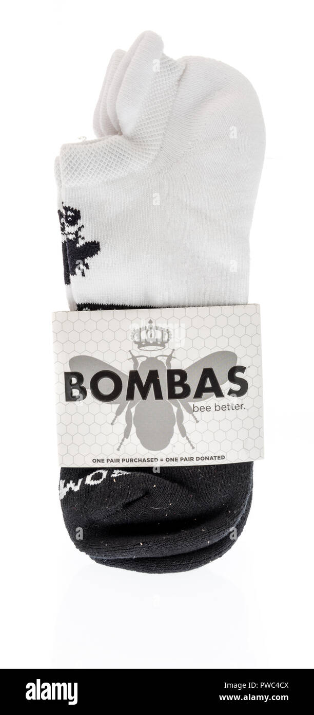 Winneconne, WI 26 September 2018 A pair of Bombas bee better socks