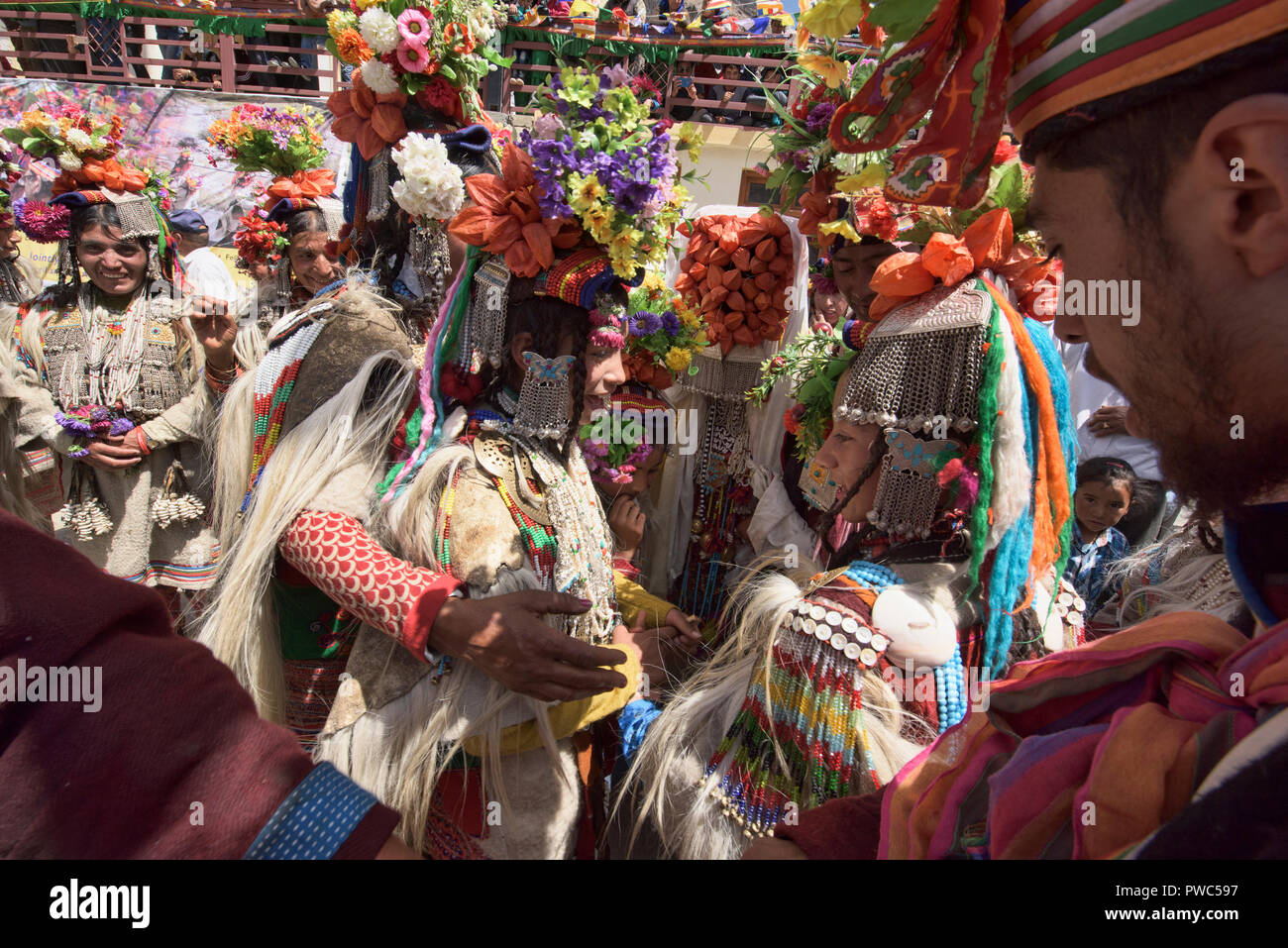Scenes from an Aryan (Brogpa) wedding ceremony, Biama village, Ladakh ...