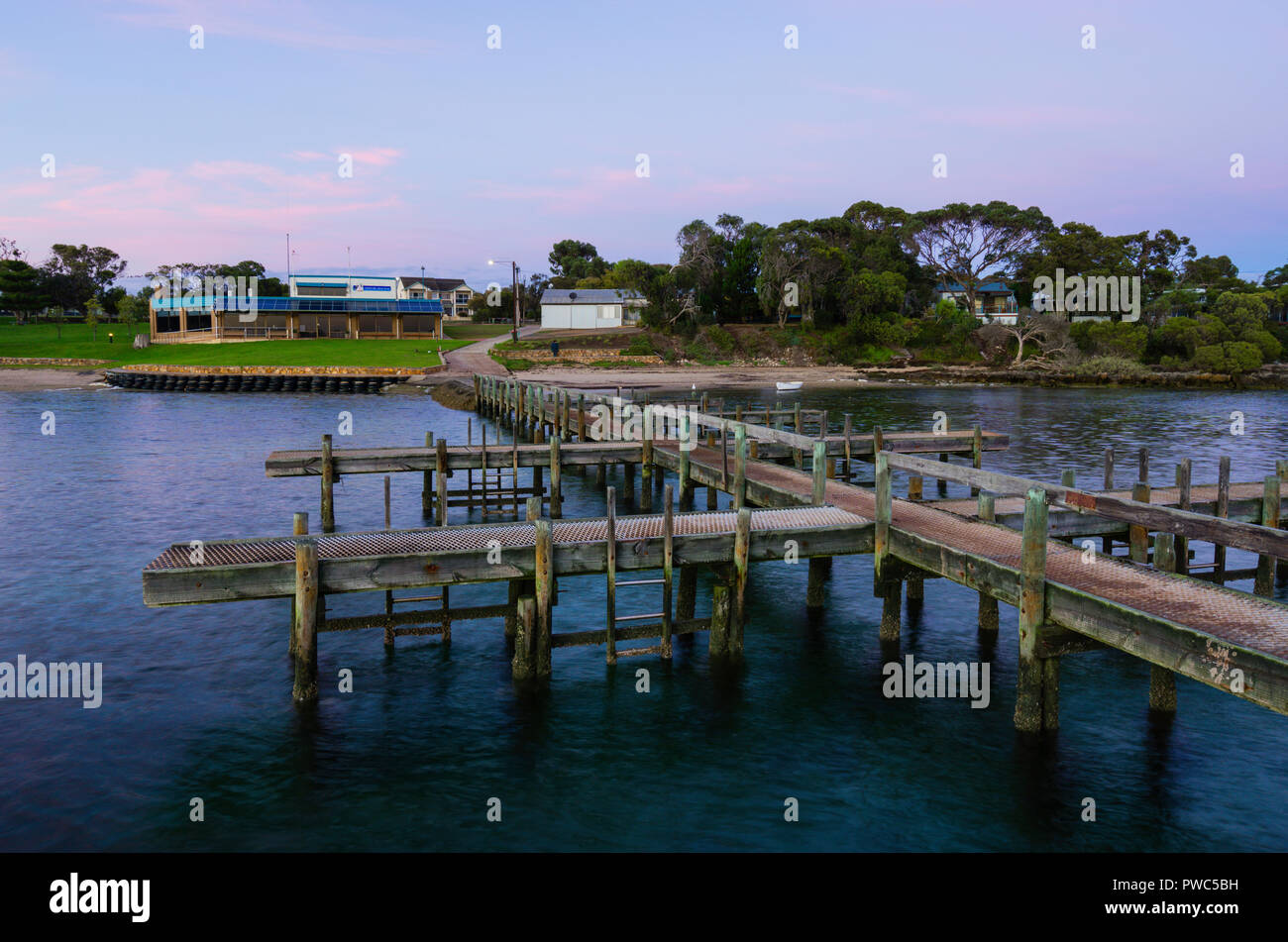 Wooden jetty at Coffin Bay Sailing Club, Coffin Bay South Australia