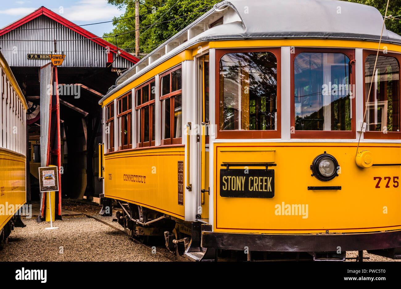 The Shore Line Trolley Museum East Haven, Connecticut, USA Stock Photo