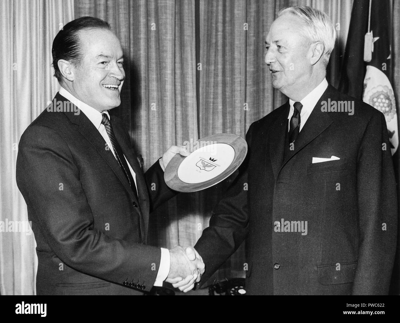 bob hope and the american ambassador david bruce, golden plate award, 1961  Stock Photo - Alamy
