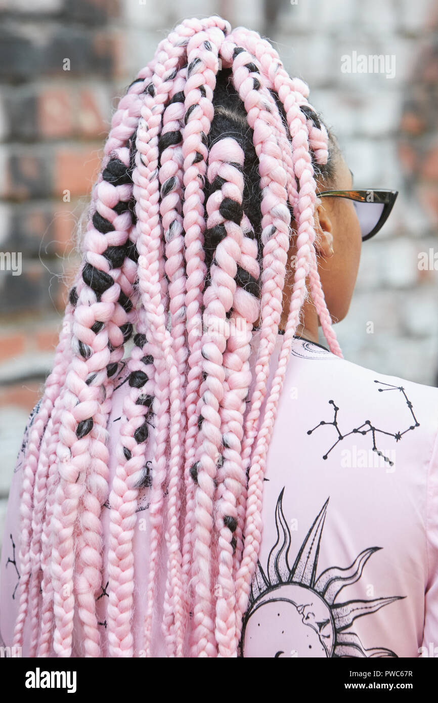 Pink and 2024 black braids