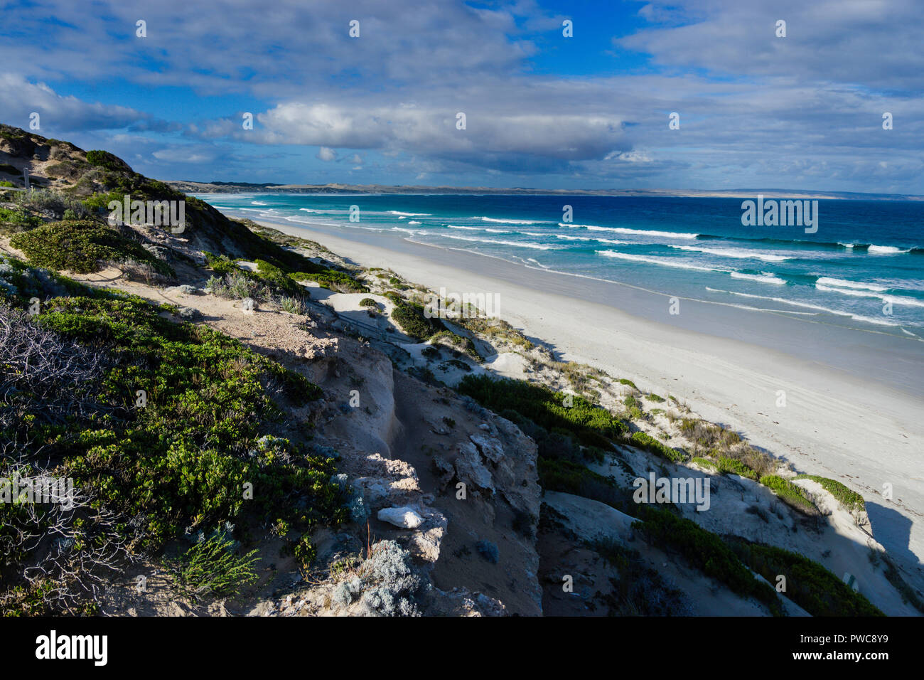 Remote coastal scenery at Coffin Bay National Park, Eyre Peninsular South Australia Stock Photo