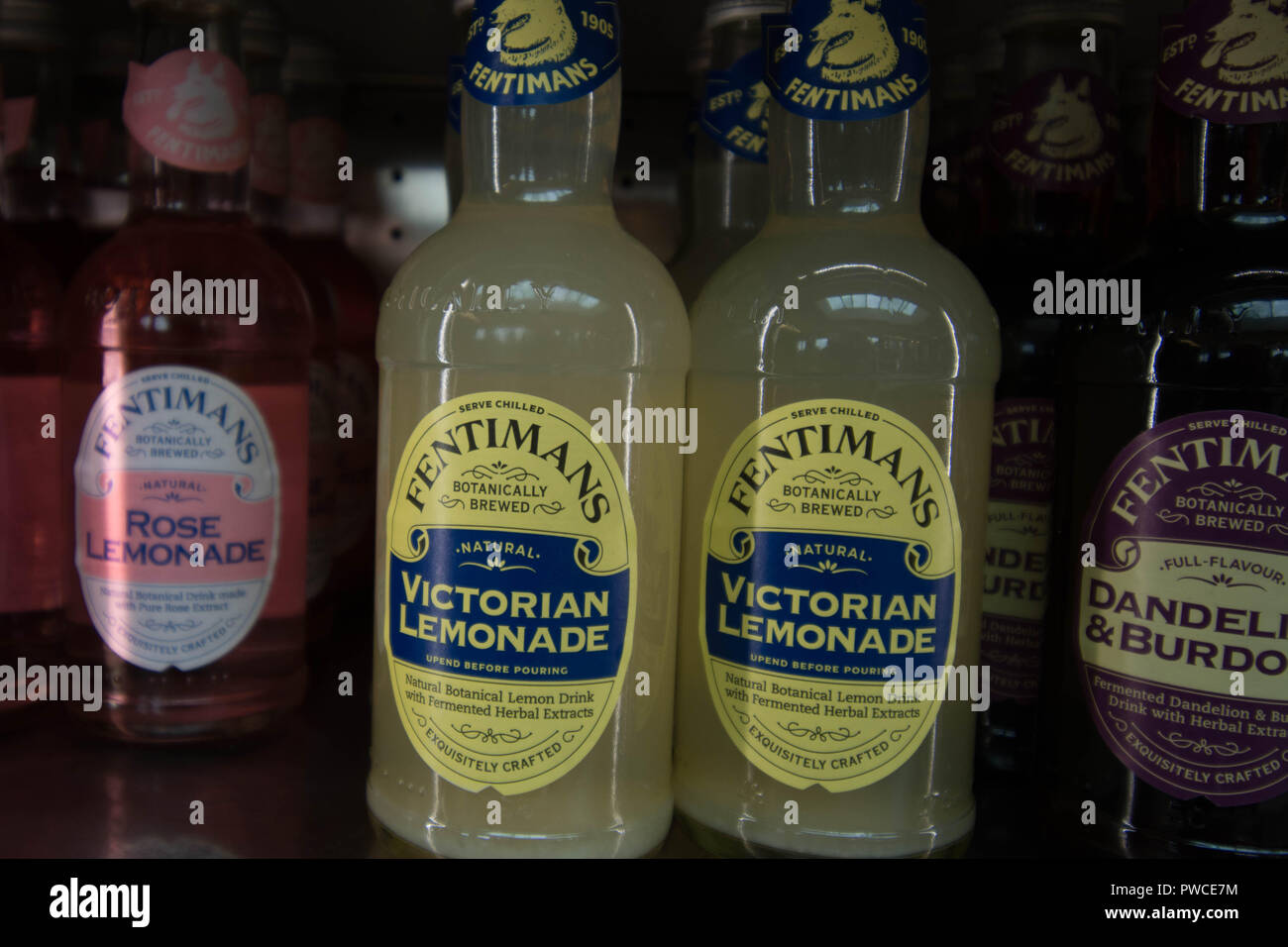 Fentimans Victorian Lemonade and dandelion and burdock also rose