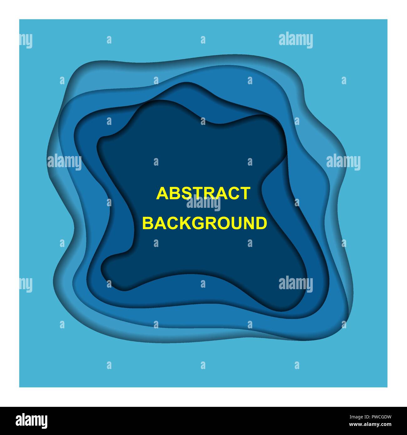 Abstract background with blue paper cut shapes, stock vector Stock ...