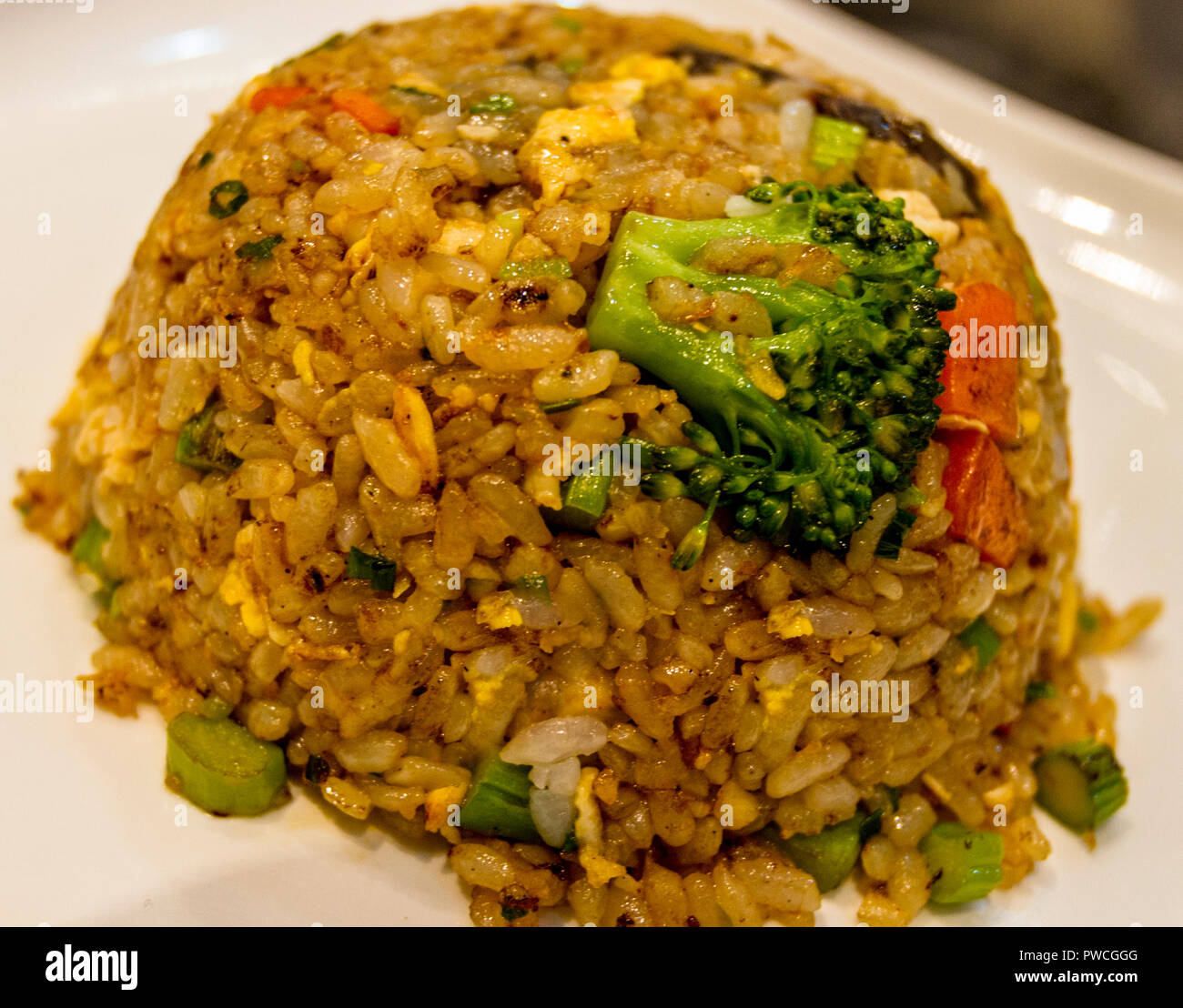Cup size of vegetable fried rice served in Bangkok, Thailand Stock Photo Alamy
