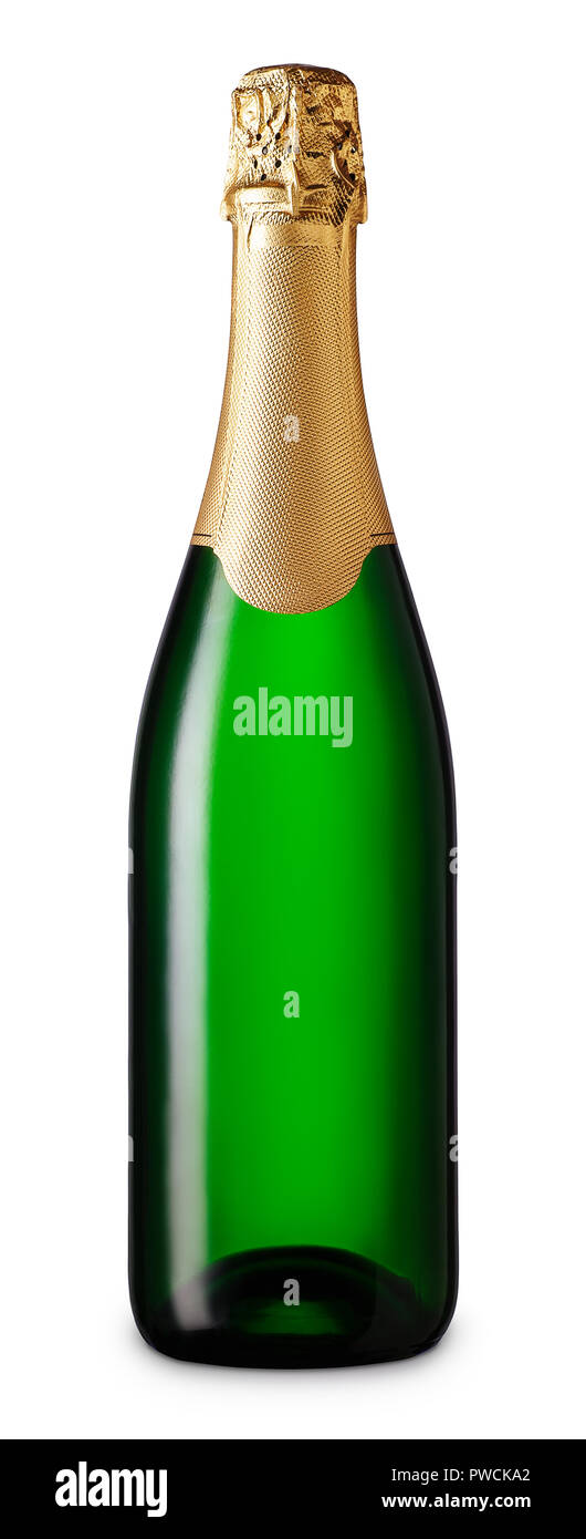 bottle of champagne isolated on white Stock Photo - Alamy