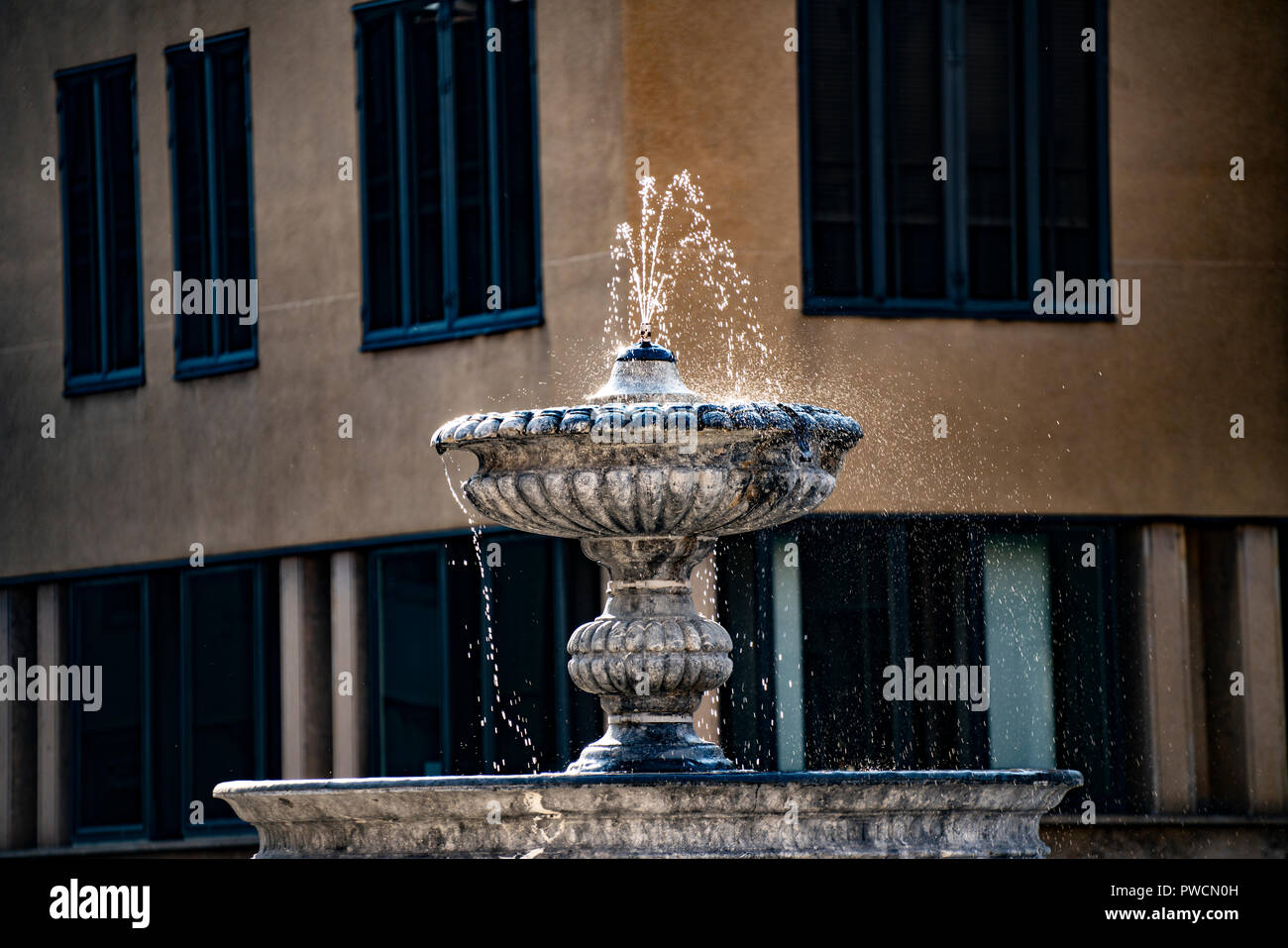 the fountain by Giovanni Carrara in Piazza Libertà in Udine, Italy Stock Photo