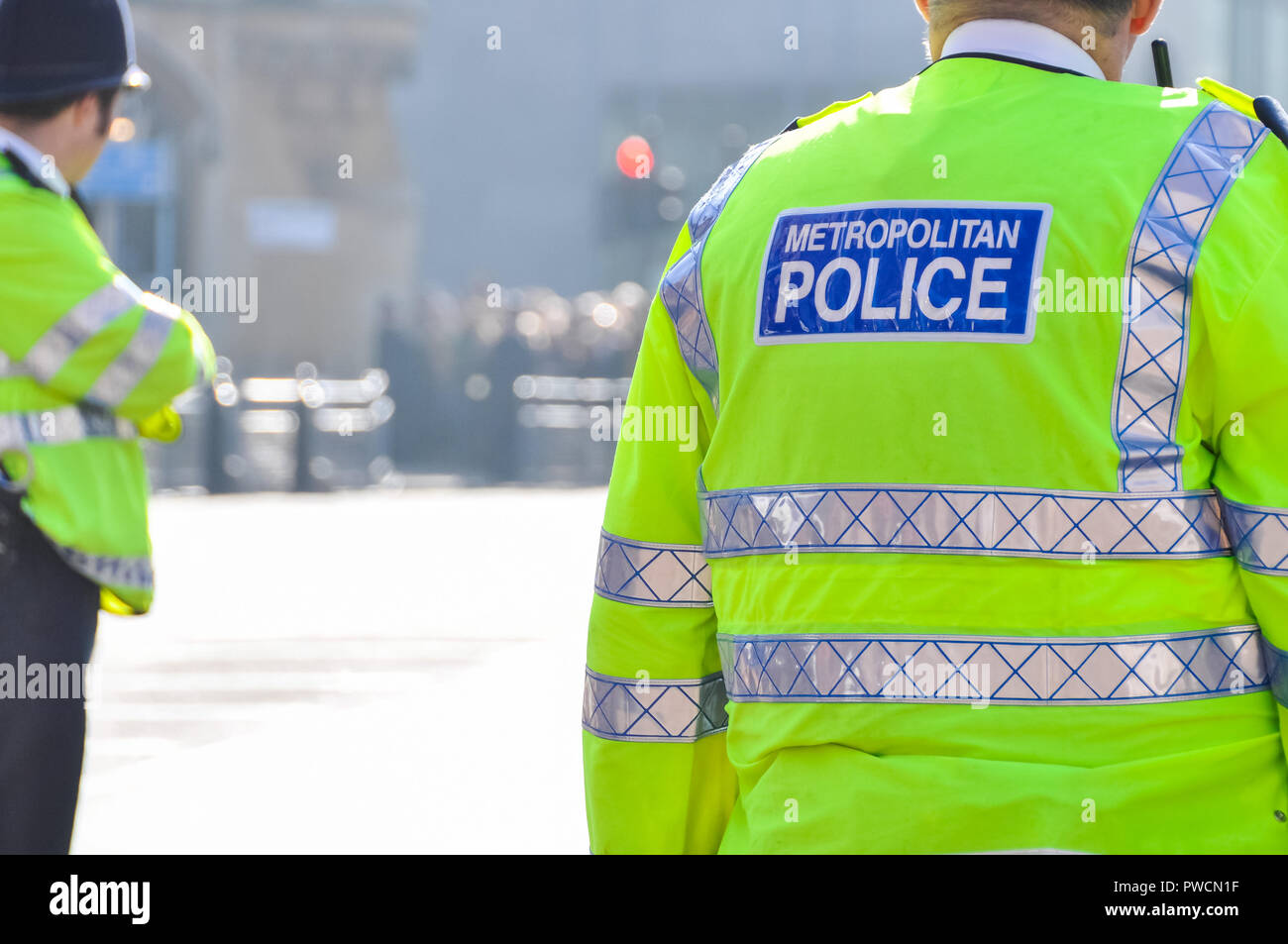 High visibility police jacket hi-res stock photography and images - Alamy