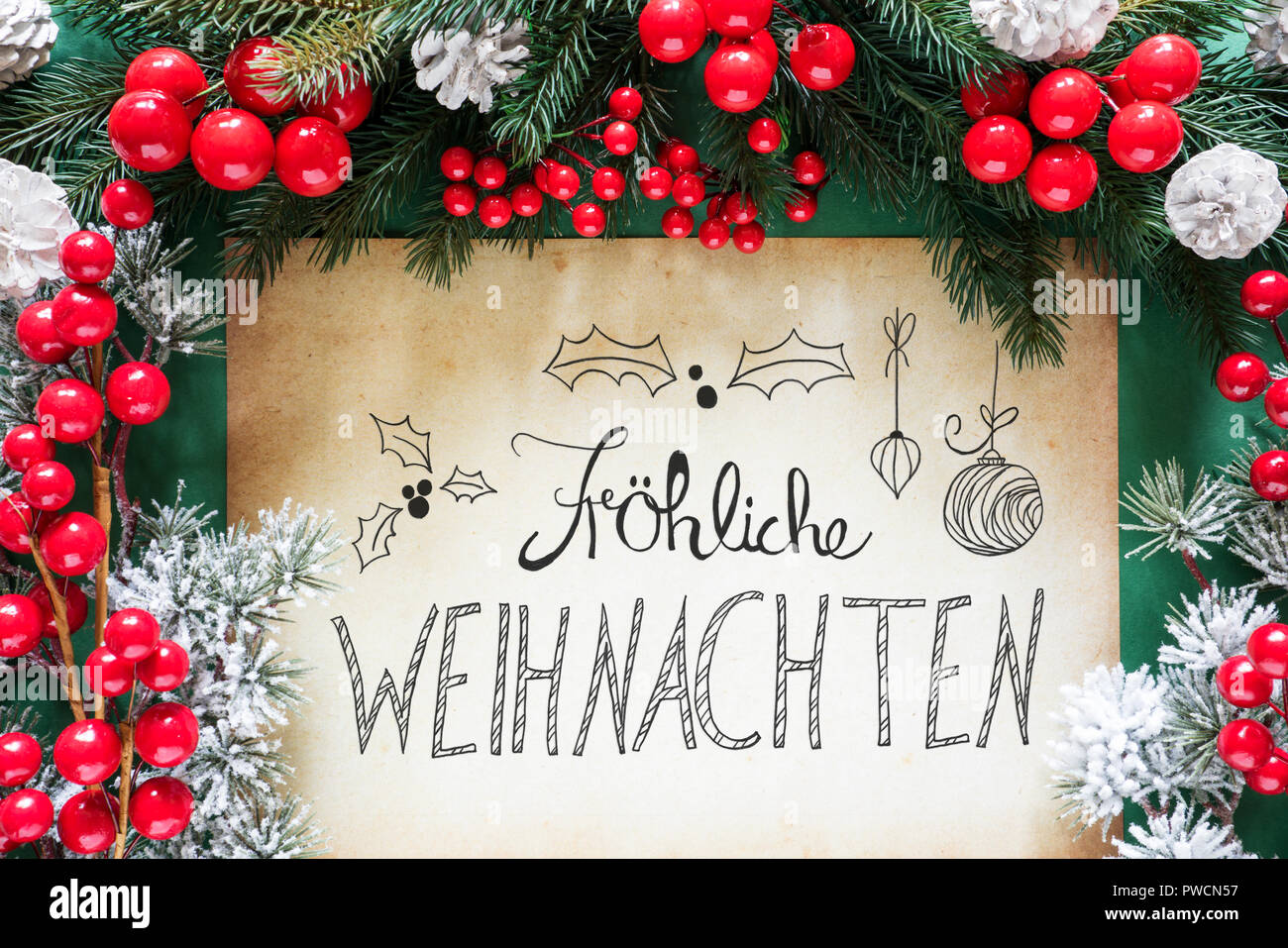 Christmas Decoration German Calligraphy Frohe Weihnachten Means Merry Christmas Stock Photo Alamy Christmas Decoration German Calligraphy Frohe Weihnachten Means Merry Christmas Stock Photo Alamy