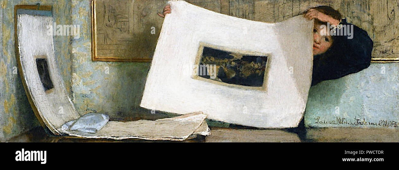 AlmaTadema Laura Teresa Anna AlmaTadema Leafing Through a Portfolio