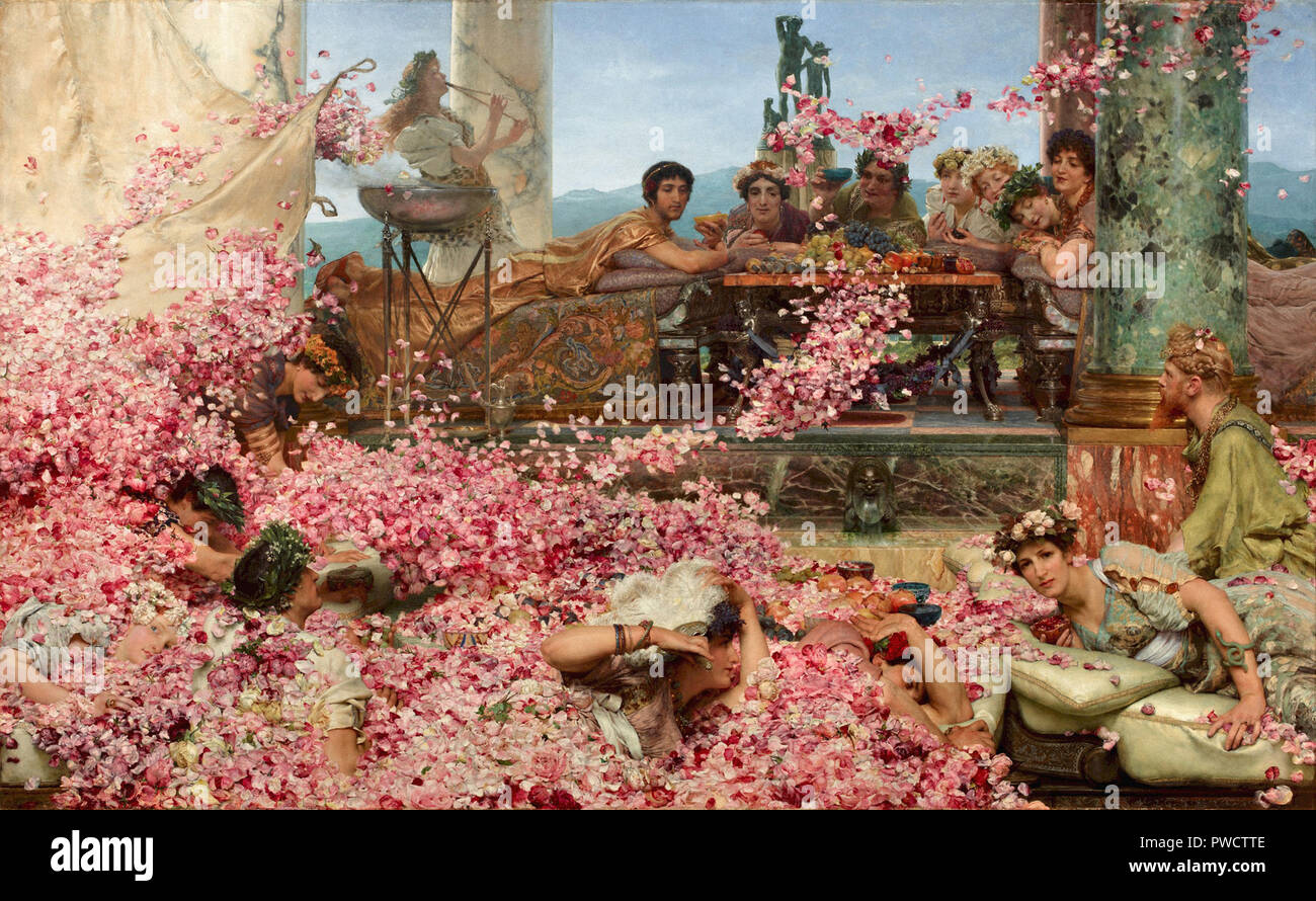 Alma-Tadema Lawrence - the Roses of Heliogabalus 1 Stock Photo - Alamy