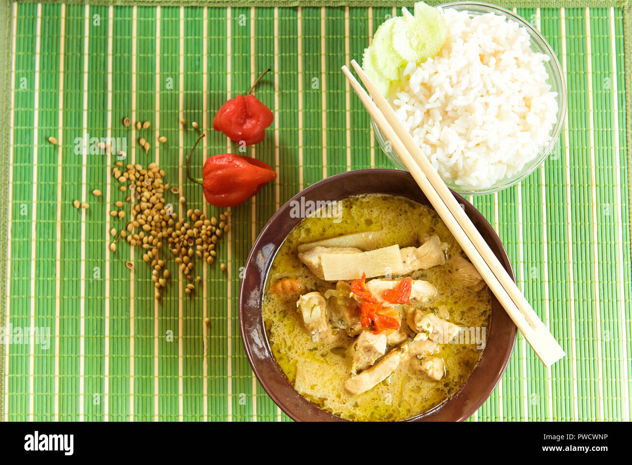 Thai green curry Stock Photo Alamy