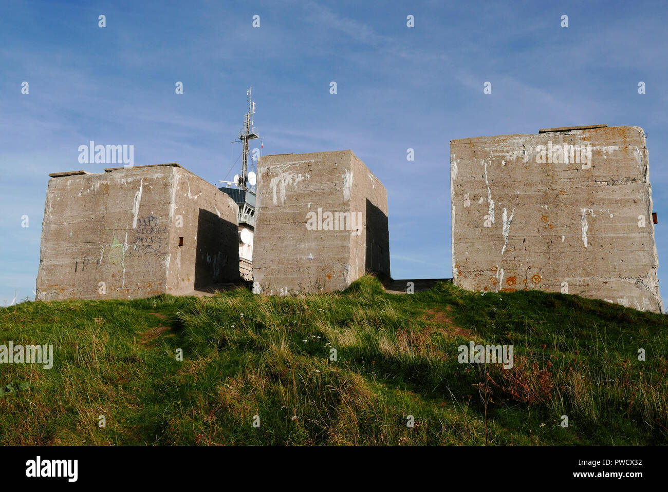 The blockhaus of Cap Faginet, the bunker Mammut radar, Fecamp, Seine-Maritime, Normandy, France, Europe Stock Photo