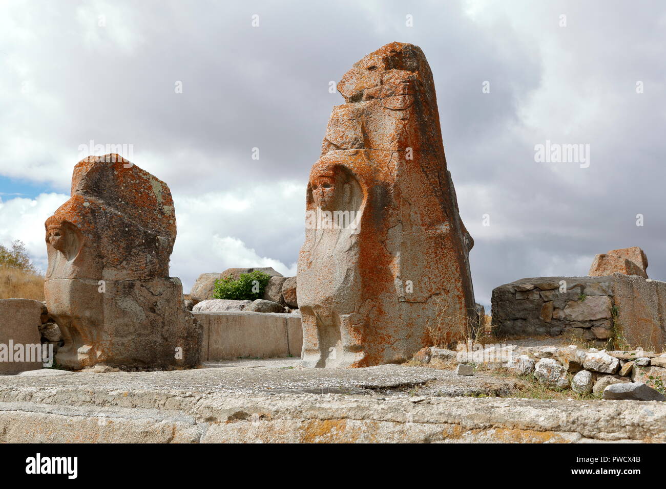 Hattusha, the capital of the Hittite empire in the world heritage of Unesco, was discovered in Anatolia. Stock Photo
