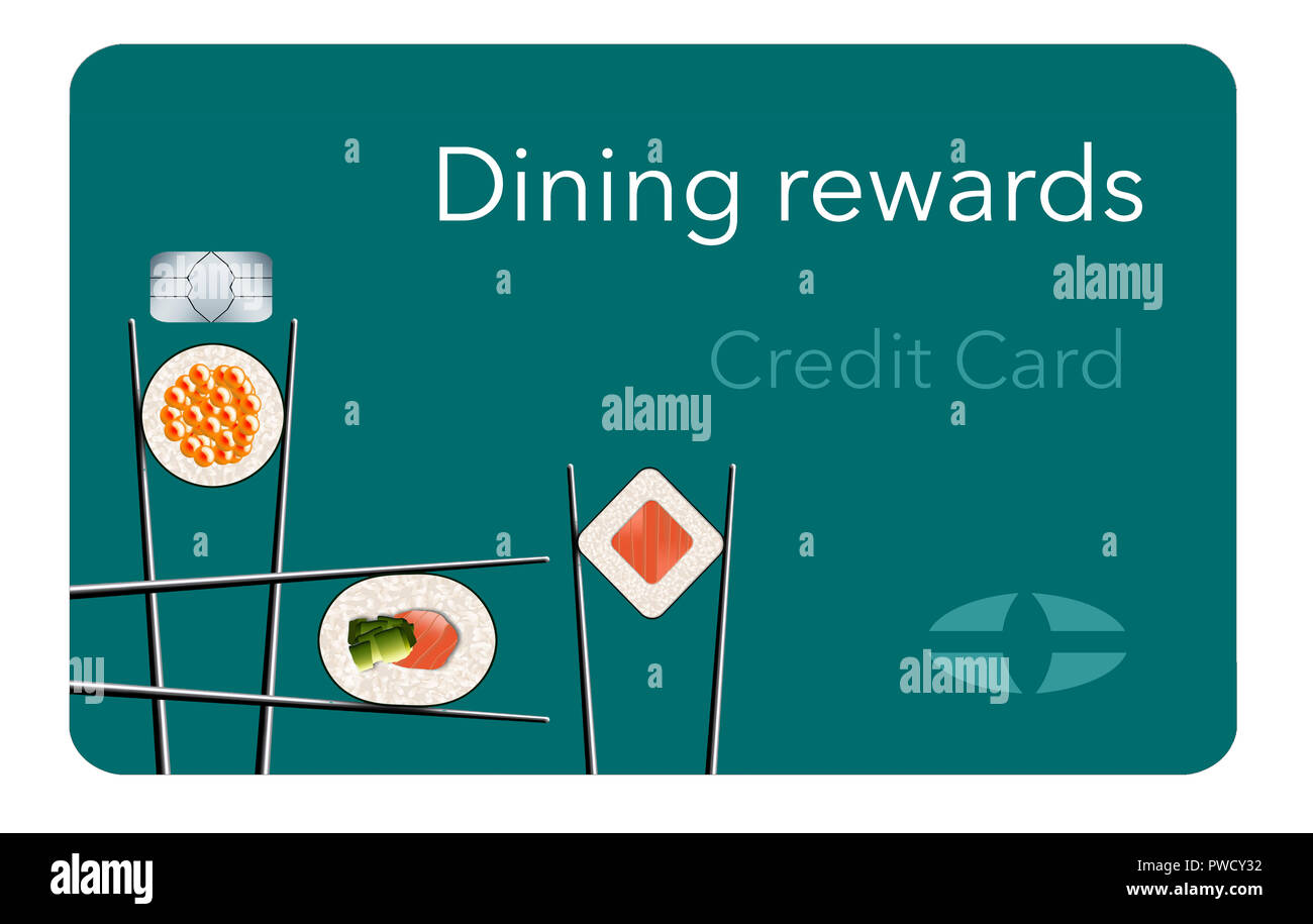 Dining rewards credit card sushi wine Stock Photo Alamy