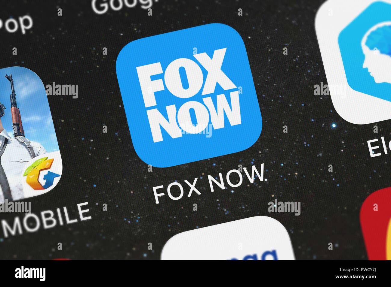 London United Kingdom October 15 2018 Screenshot of FOX