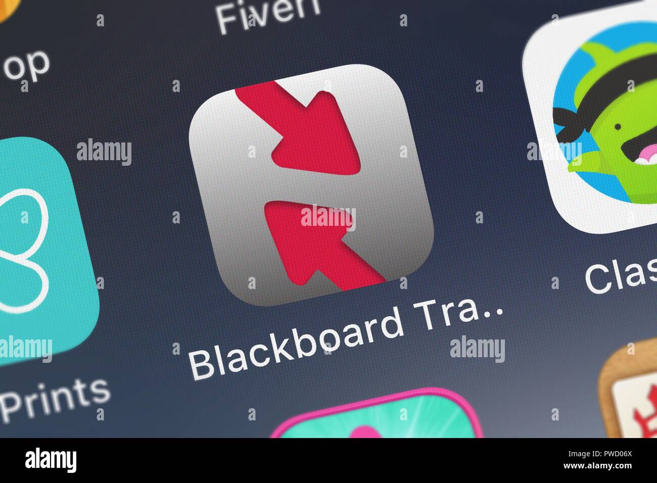 London, United Kingdom - October 15, 2018: Icon of the mobile app Blackboard Transact Mobile eAccounts from Blackboard Inc. on an iPhone. Stock Photo