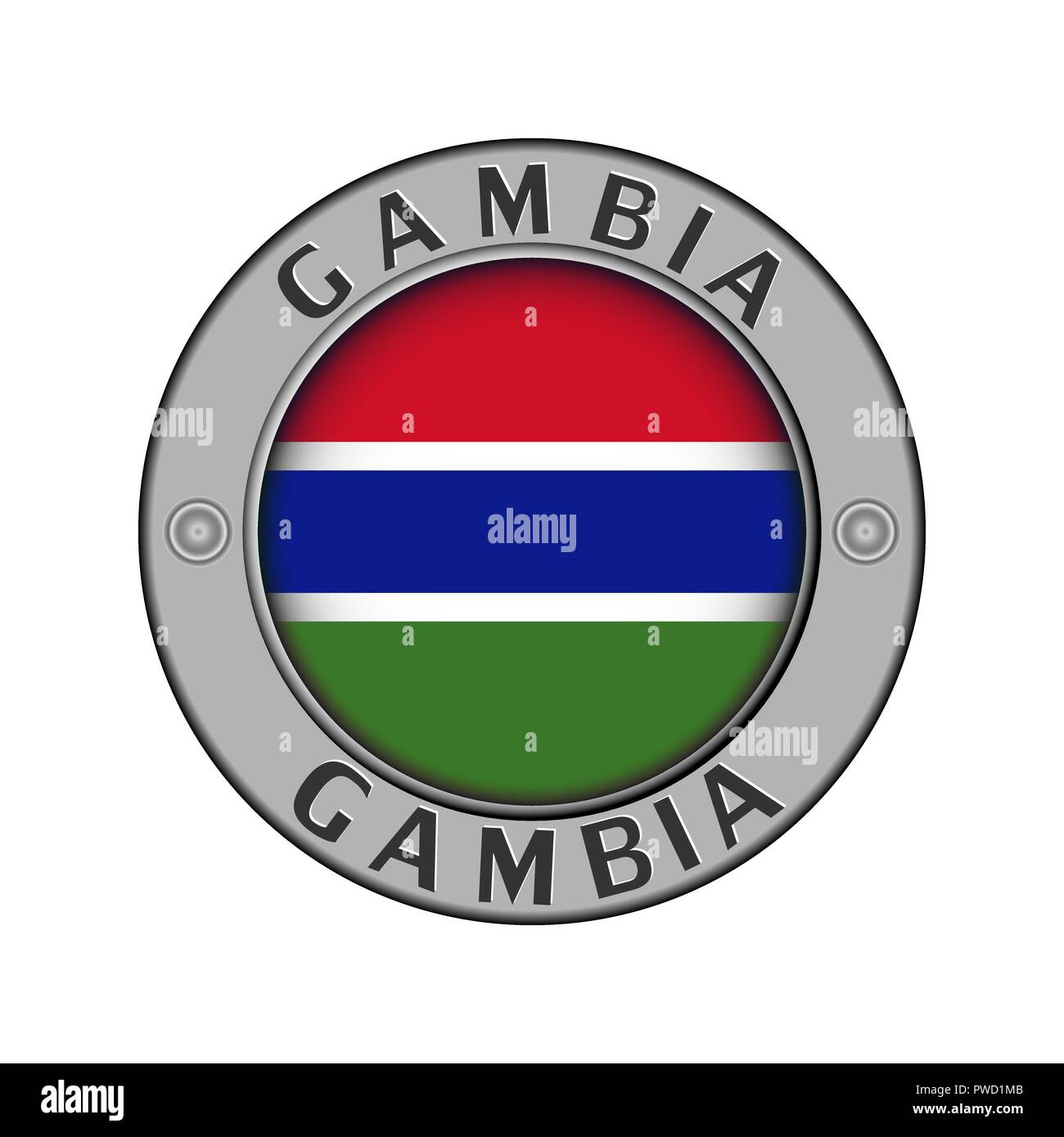 Flag Of Gambia. Gambian National Symbol In Official Colors. Template - Foto 5