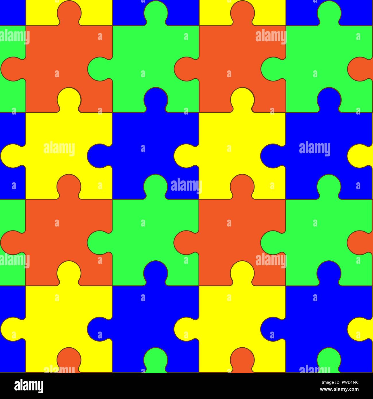 Panel of the mosaic components of different colors Stock Vector Image ...