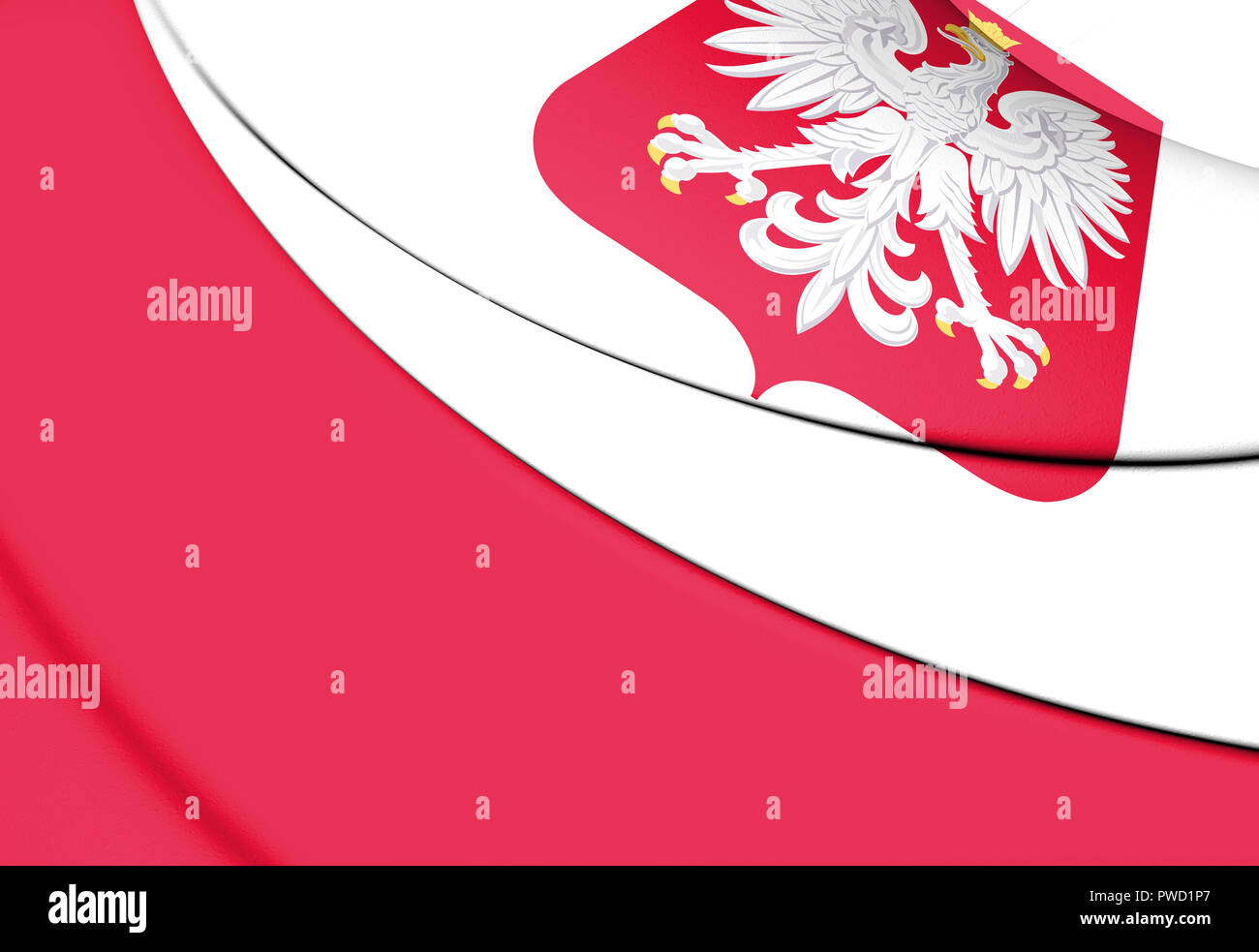 3D Flag of Poland. 3D Illustration Stock Photo - Alamy