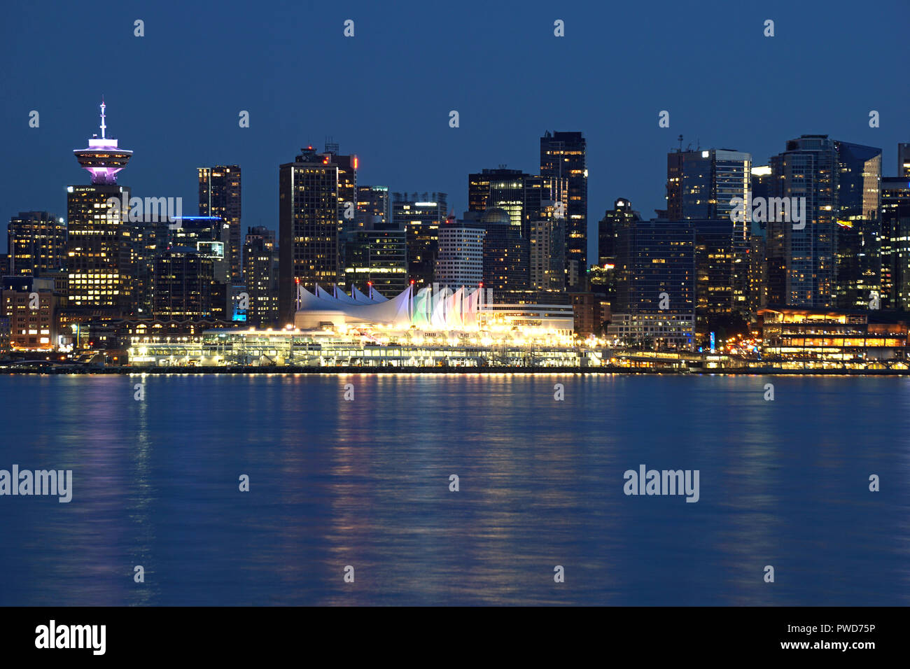 Evening view on downtown Vancouver from North Shore Stock Photo - Alamy