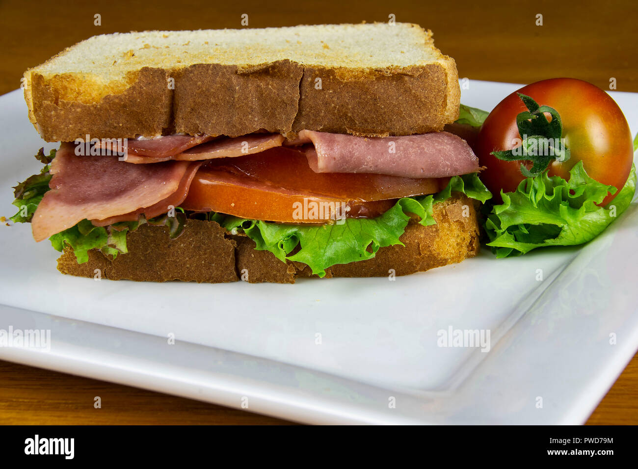 bacon lettuce tomato sandwich Stock Photo Alamy
