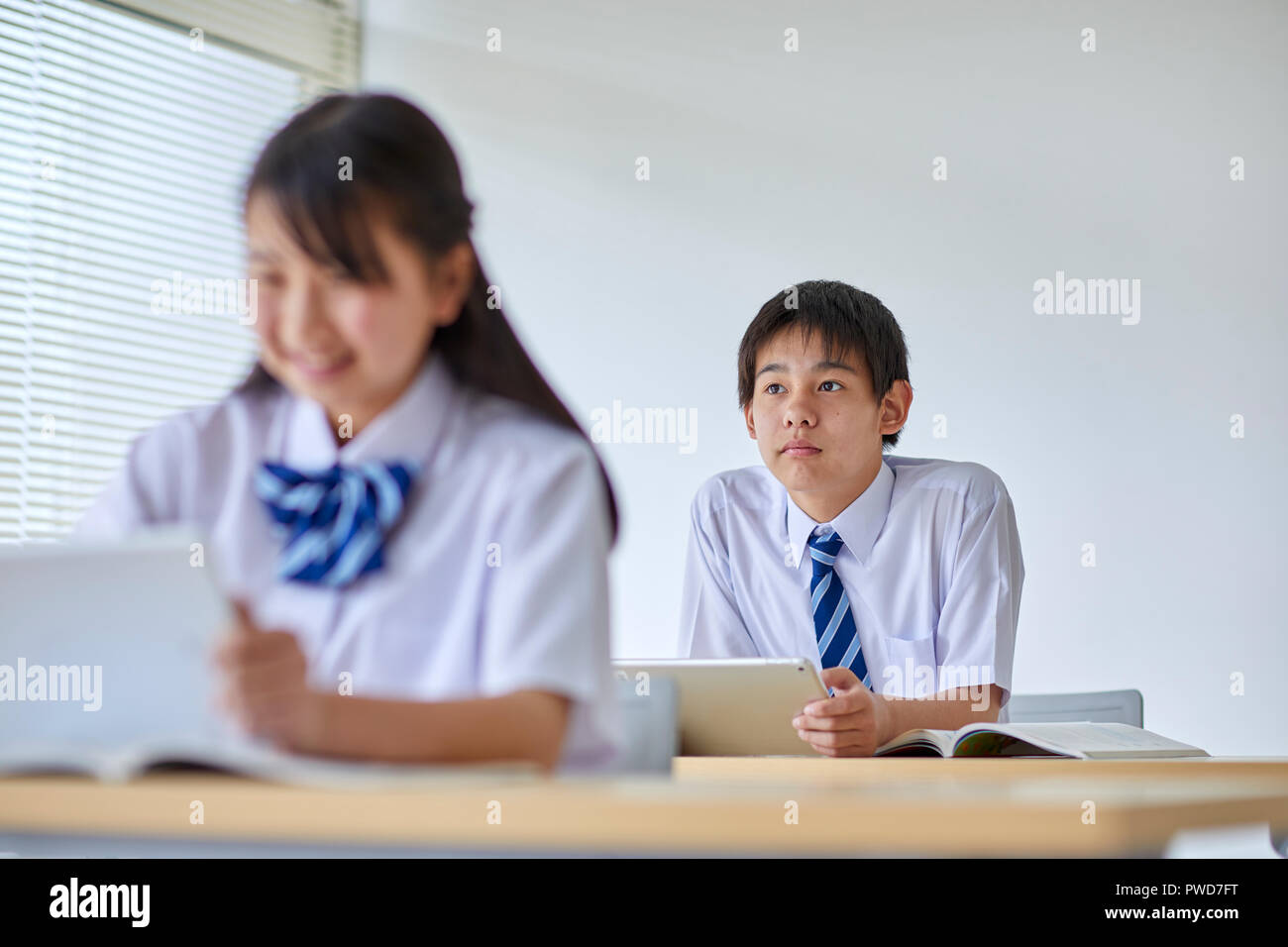 Japanese Junior High Students Stock Photo Alamy