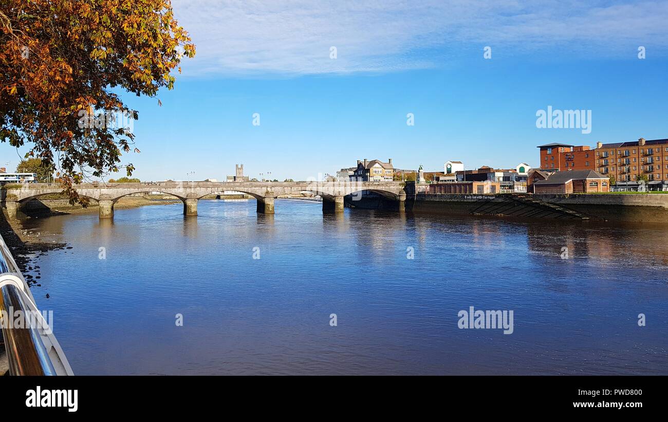 limerick city skyline ireland. beautiful limerick urban cityscape over