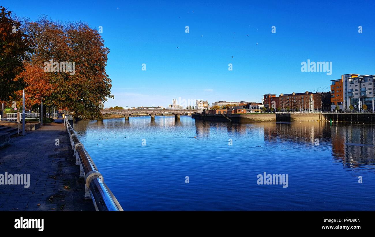 limerick city skyline ireland. beautiful limerick urban cityscape over