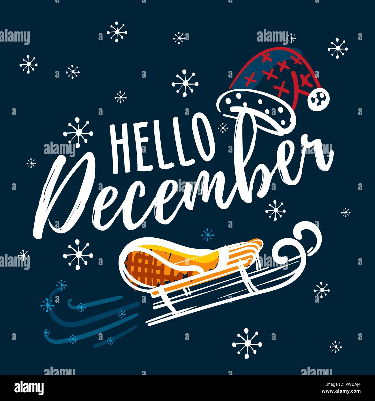 Hello december hi-res stock photography and images - Alamy