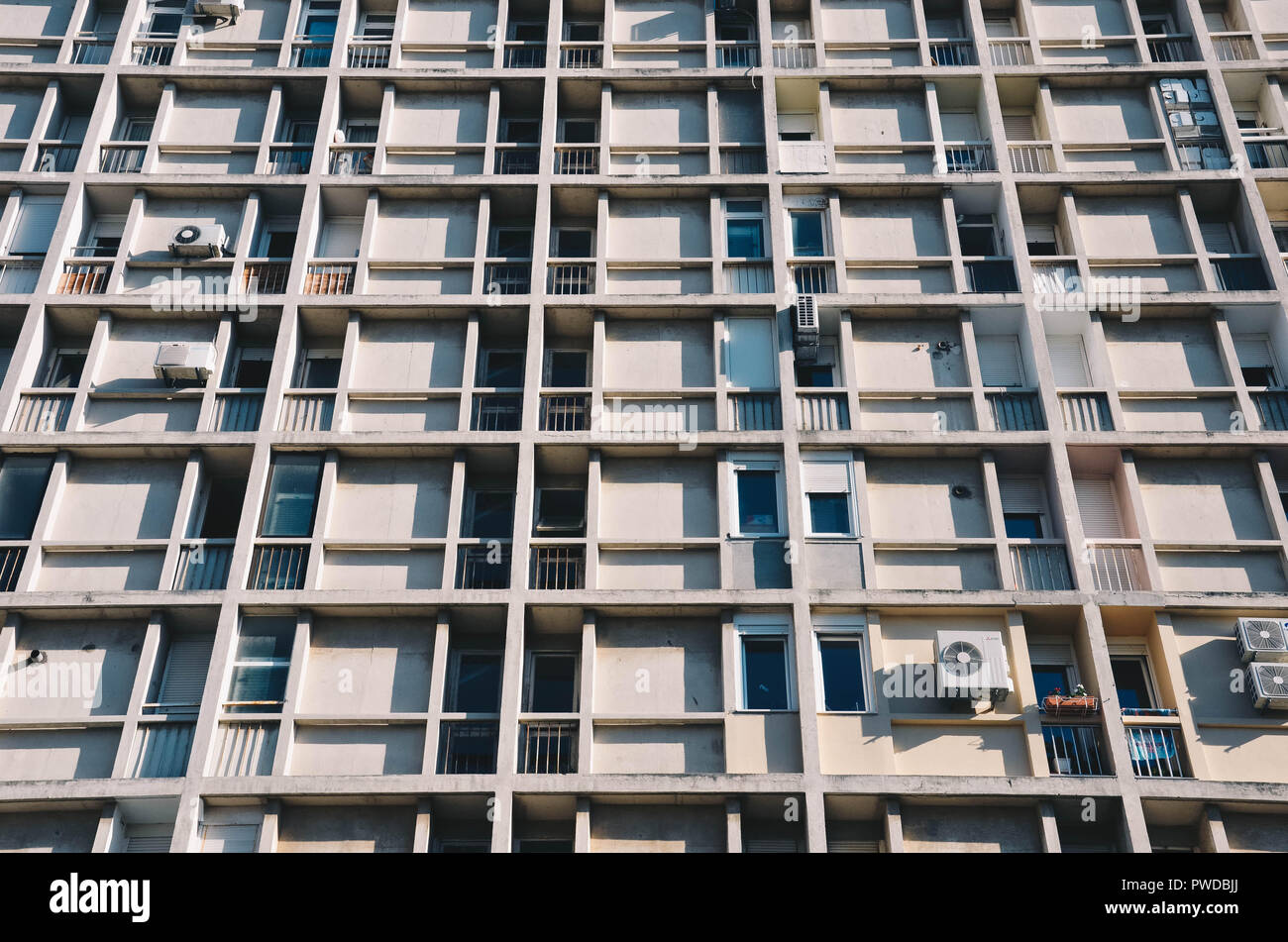 A residential housing block in Poljud, Split, Croatia, September 2018 Stock Photo