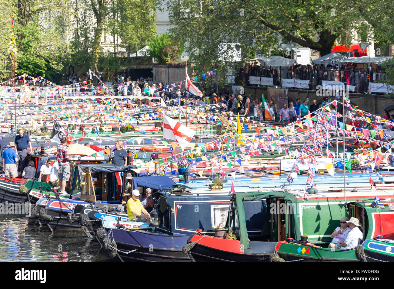 Canalway Calvalcade festival on The Grand Union Canal, Little Venice, Maida Vale, City of Westminster, Greater London, England, United Kingdom Stock Photo