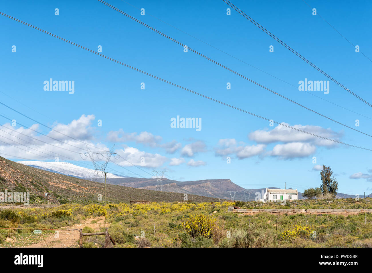 CERES, SOUTH AFRICA, AUGUST 8, 2018 Farm landscape at Karoopoort on